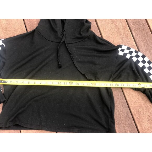 Zaprada Long Sleeve Hoodie Checkered Sweatshirt - Size M - Picture 5 of 7